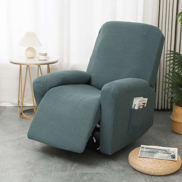 Housse de fauteuil relax anti-taches en microfibre douce, offrant protection et grande facilité d'entretien.