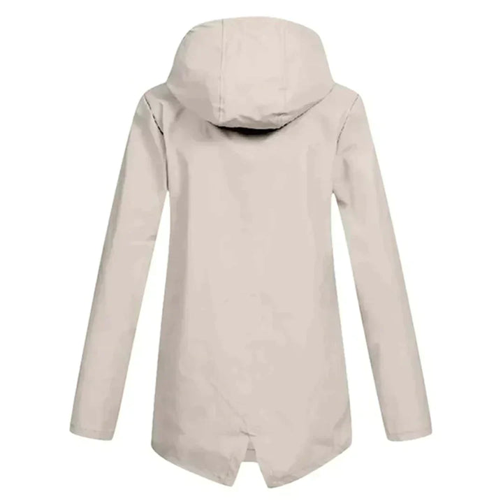 Vêtement de pluie long femme, style mode élégant, parfait pour rester au sec avec raffinement.