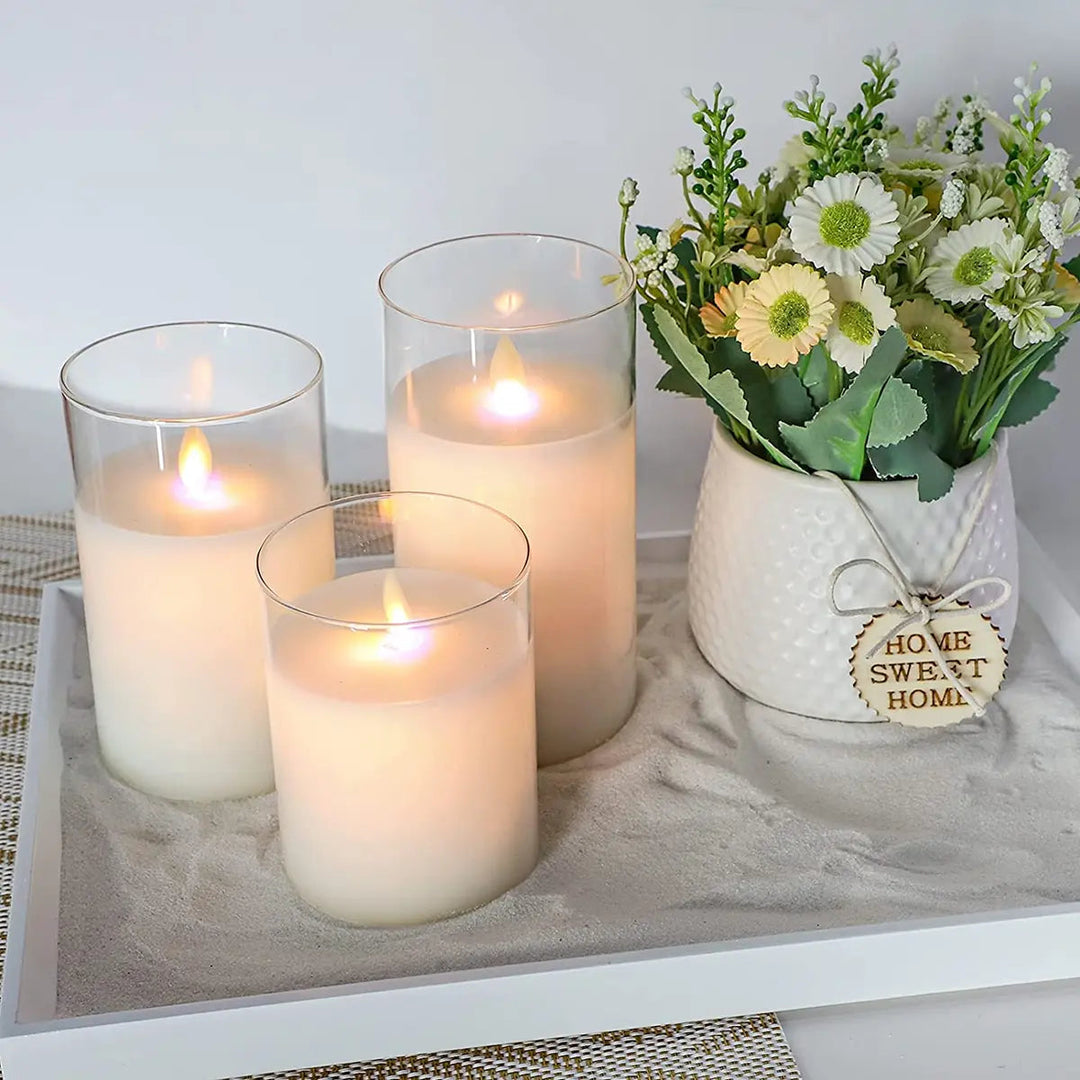 Lumière d'appoint moderne : bougies LED avec flamme réaliste et option télécommande pratique.