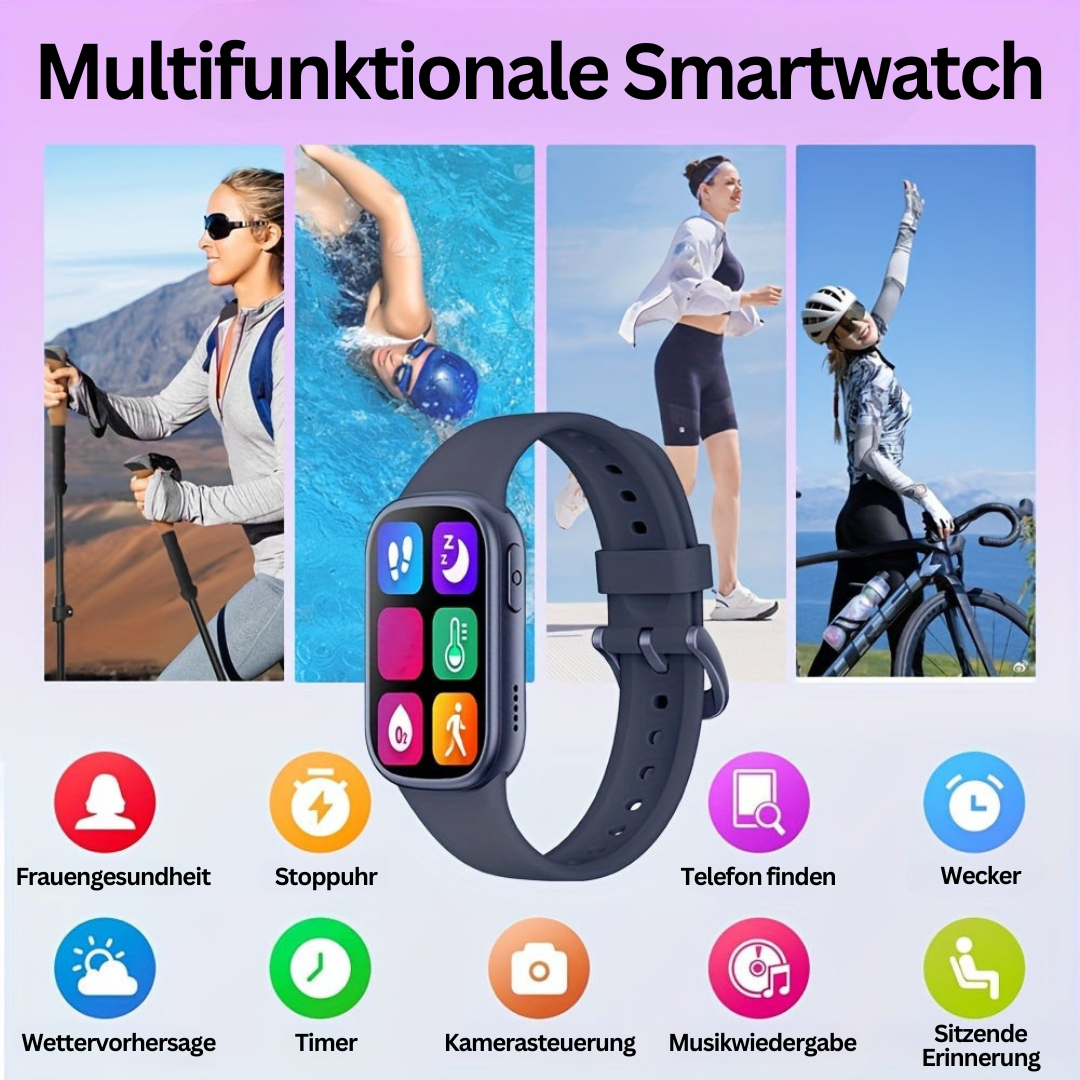 Montre connectée enfant ludique et éducative, avec appels, suivi d'activité et jeux intégrés. Étanche.
