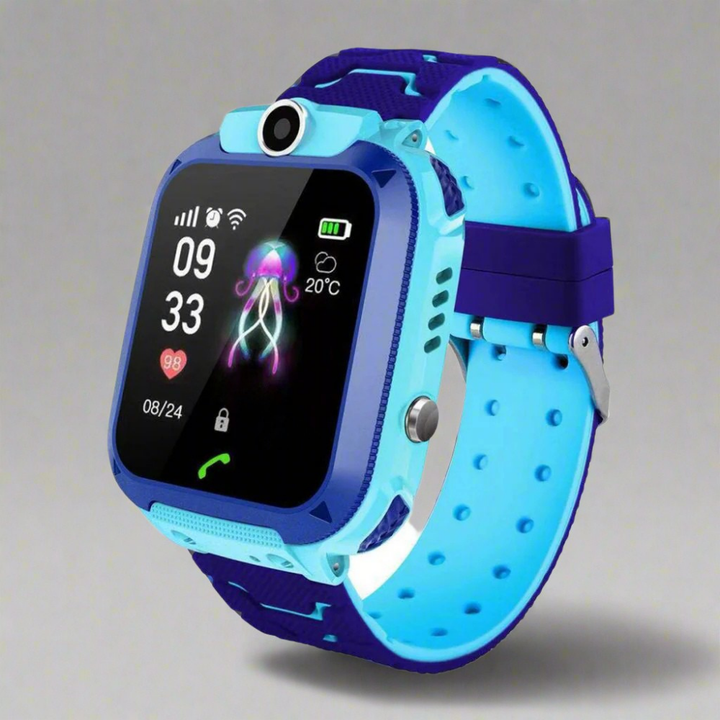 Gadget enfant: montre GPS sécurisée avec appel d'urgence SOS, alertes de zone et microphone intégré.