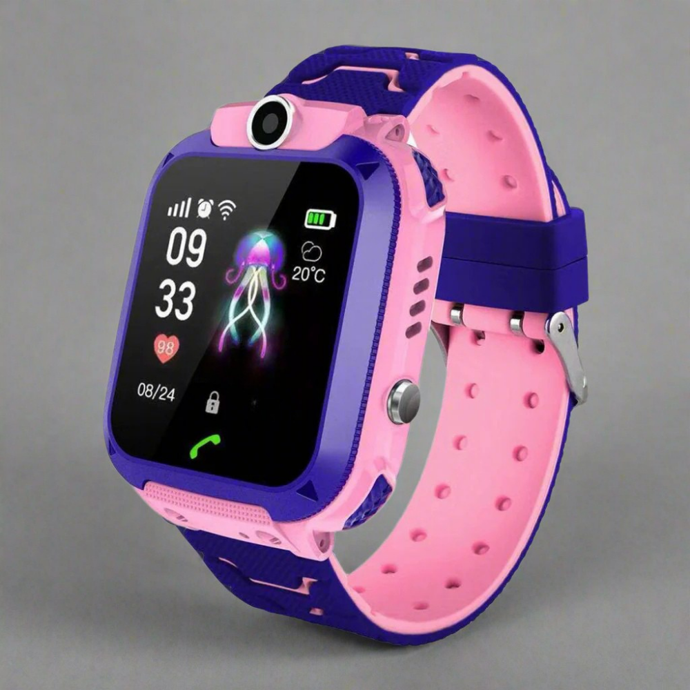 Montre connectée pour enfant avec fonctions d'appel vocal et messagerie. Restez en contact avec votre enfant.