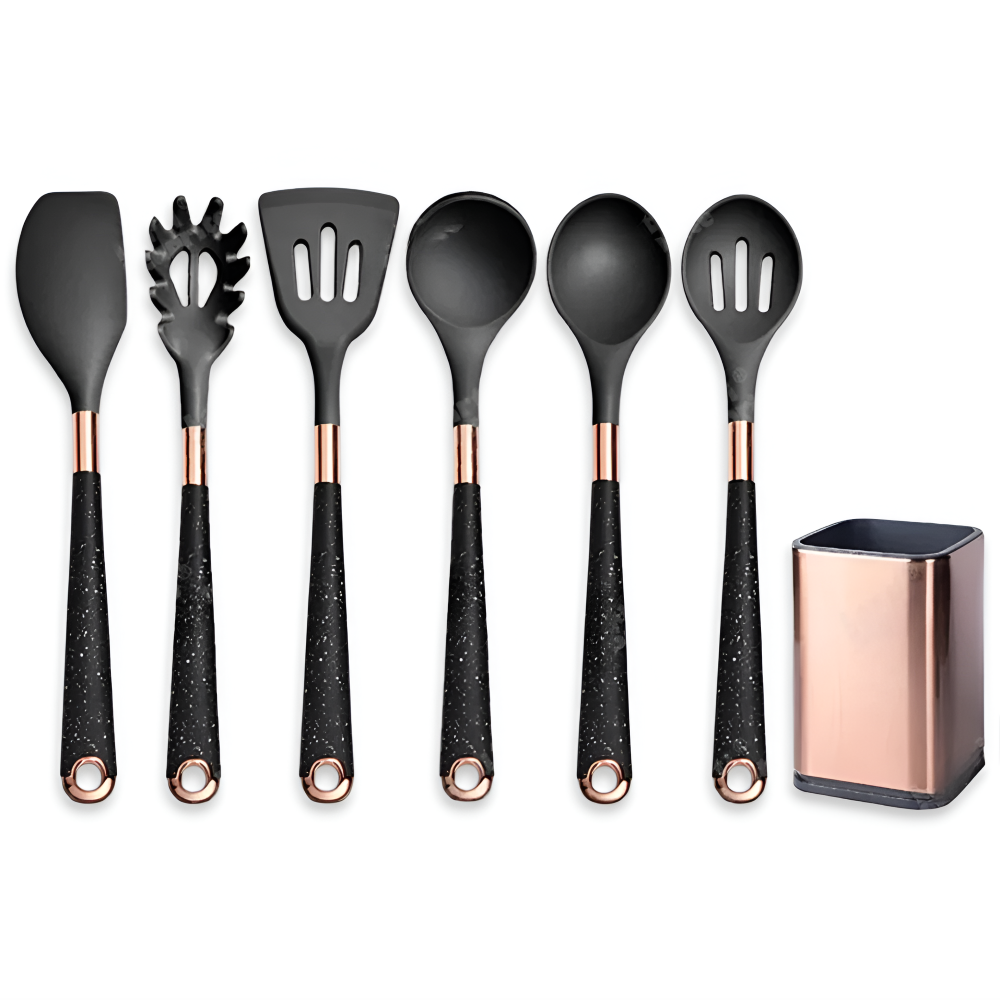 Set d'accessoires de cuisine en silicone anti-rayures, protège efficacement vos ustensiles de cuisson et poêles.
