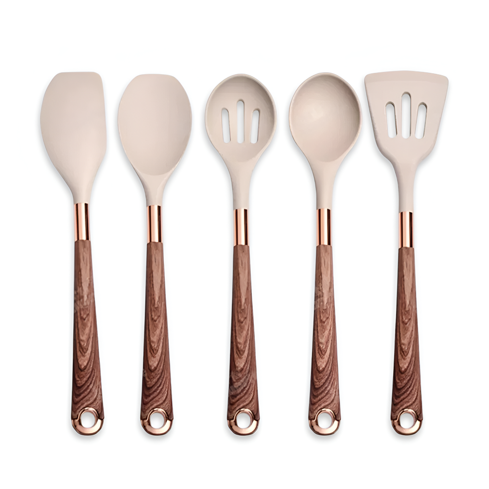Grand ensemble d'ustensiles de chef en silicone, antiadhésif, pour remuer, servir et toutes vos préparations.