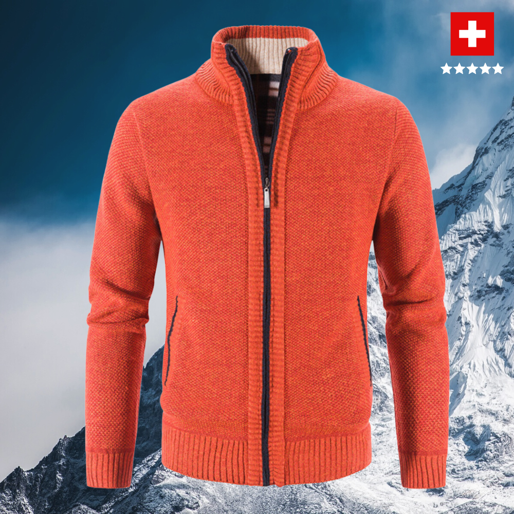 Vêtement hiver homme : sweat zippé chaud et confortable. Parfait pour les journées froides, alliant style et praticité.