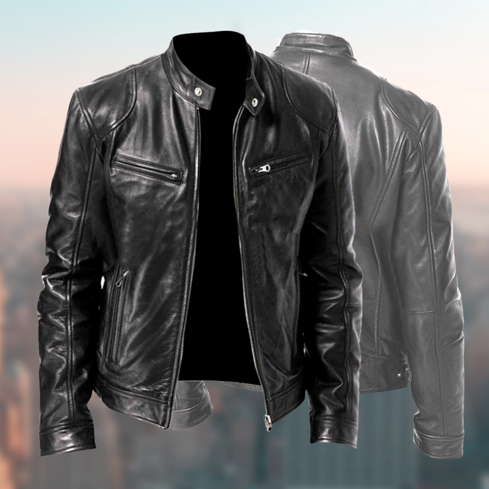 Veste décontractée homme noire, confort optimal, style moderne pour automne et hiver.