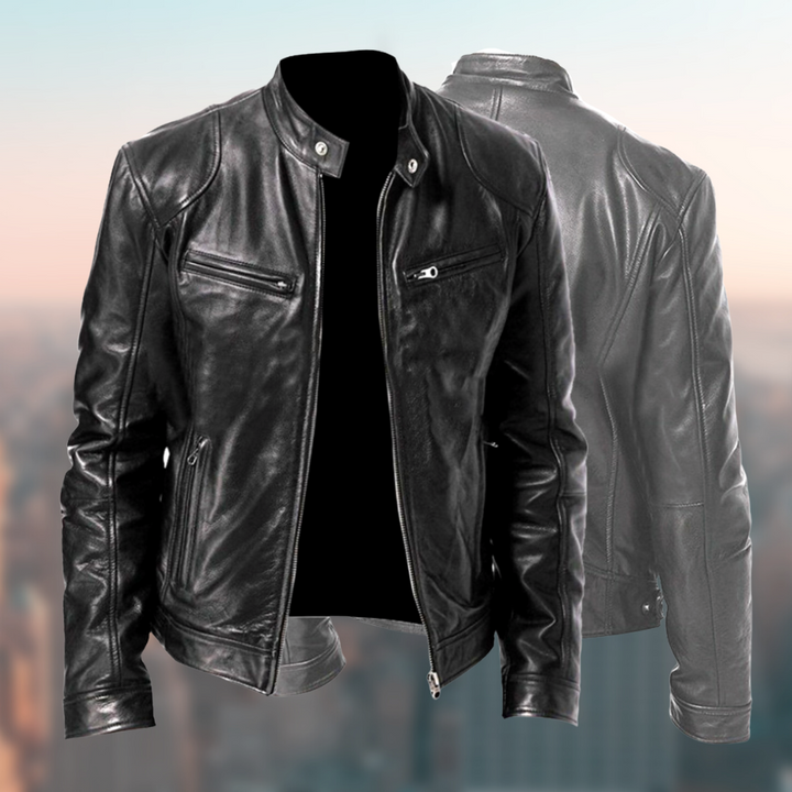 Veste décontractée homme noire, confort optimal, style moderne pour automne et hiver.