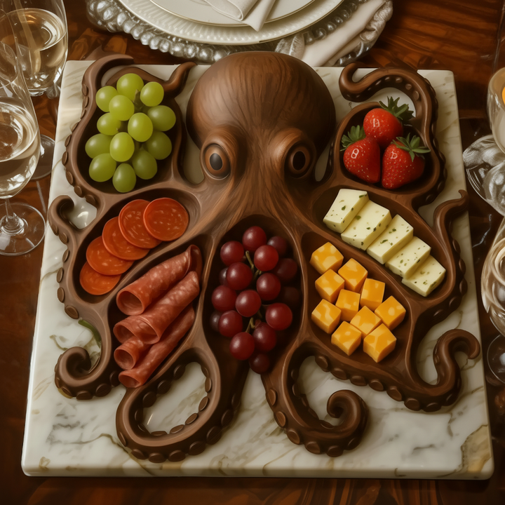 Planche de service rustique en bois pour charcuteries et fromages. Parfaite pour une réception ou un apéritif convivial.