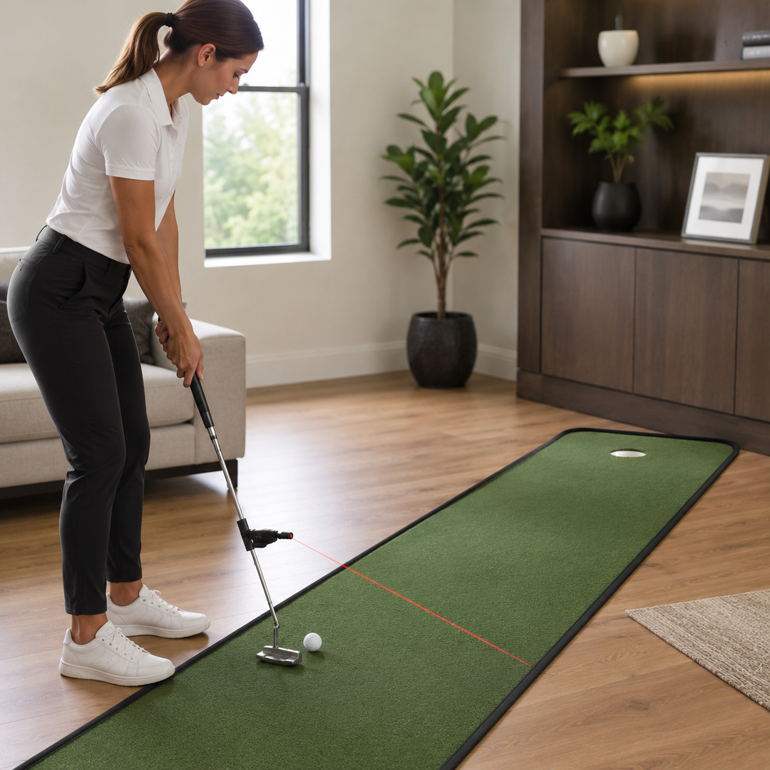 LASERPUTT PRO: accessoire d'entraînement golf pour améliorer l'alignement du putter.