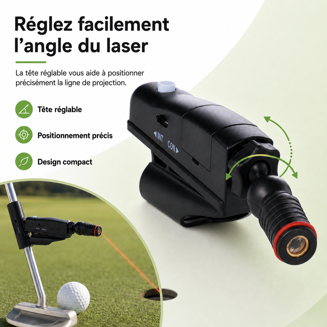 Améliorez votre swing et précision au golf grâce à l'outil putter laser LASERPUTT PRO.