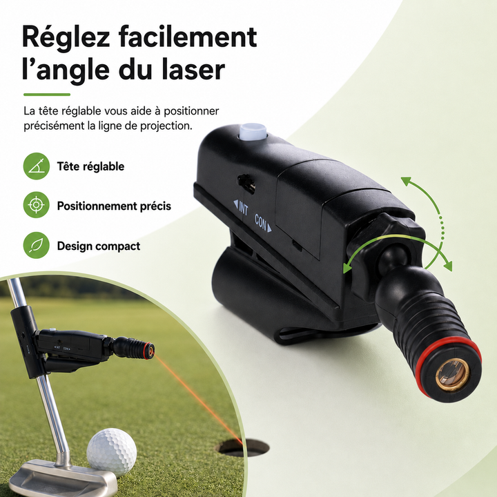 Améliorez votre swing et précision au golf grâce à l'outil putter laser LASERPUTT PRO.