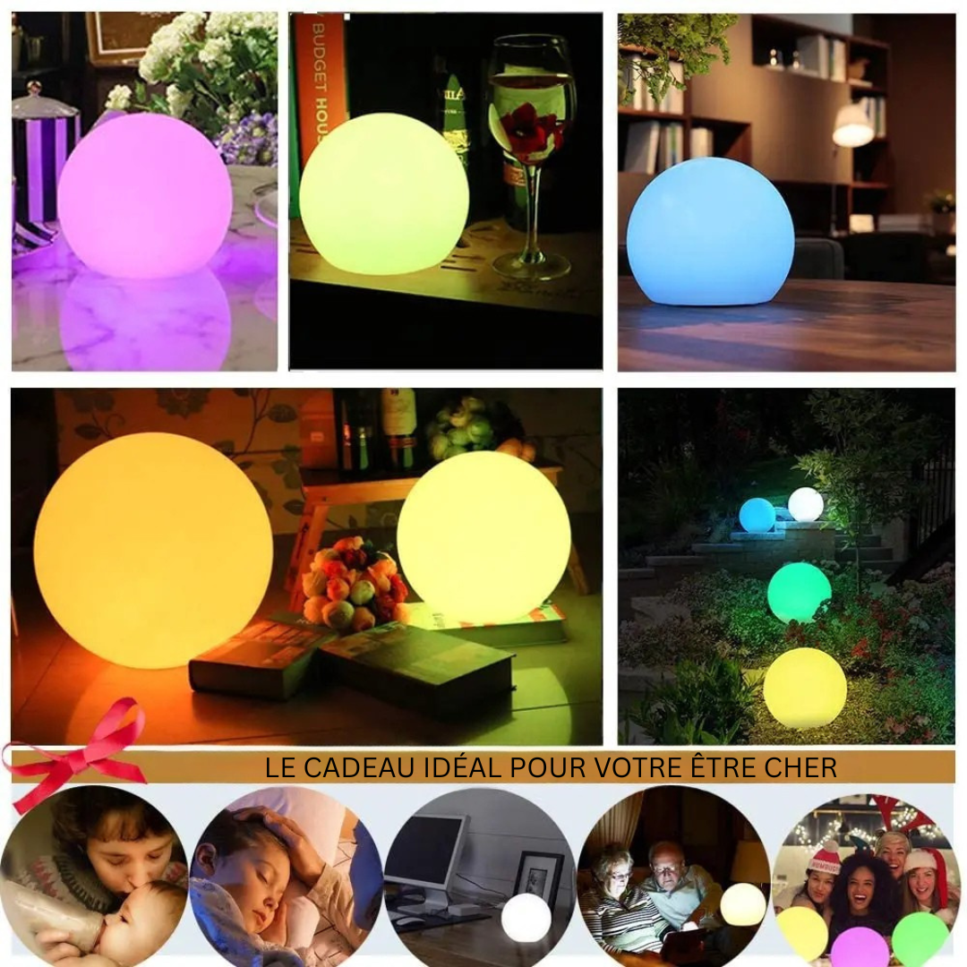 LuxeGlow: Lampe flottante LED RGB étanche pour piscine, jardin. Décoration lumineuse avec télécommande.