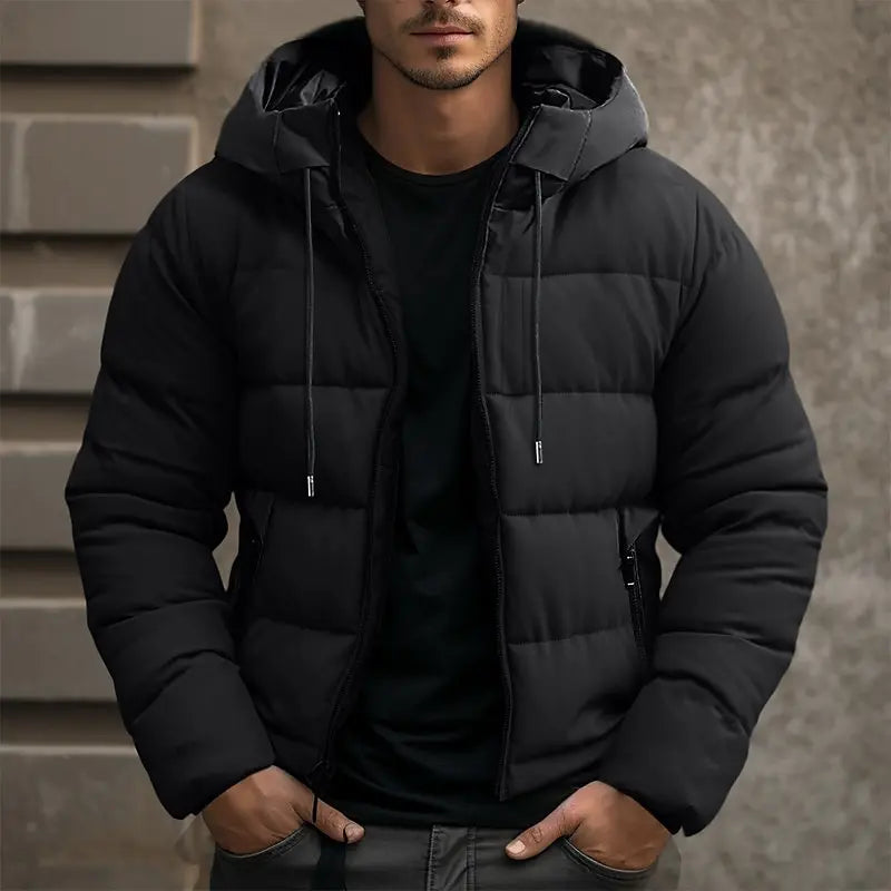 Manteau doudoune homme respirant, anti-froid. Veste puffer élégante pour un confort optimal en ville ou extérieur.