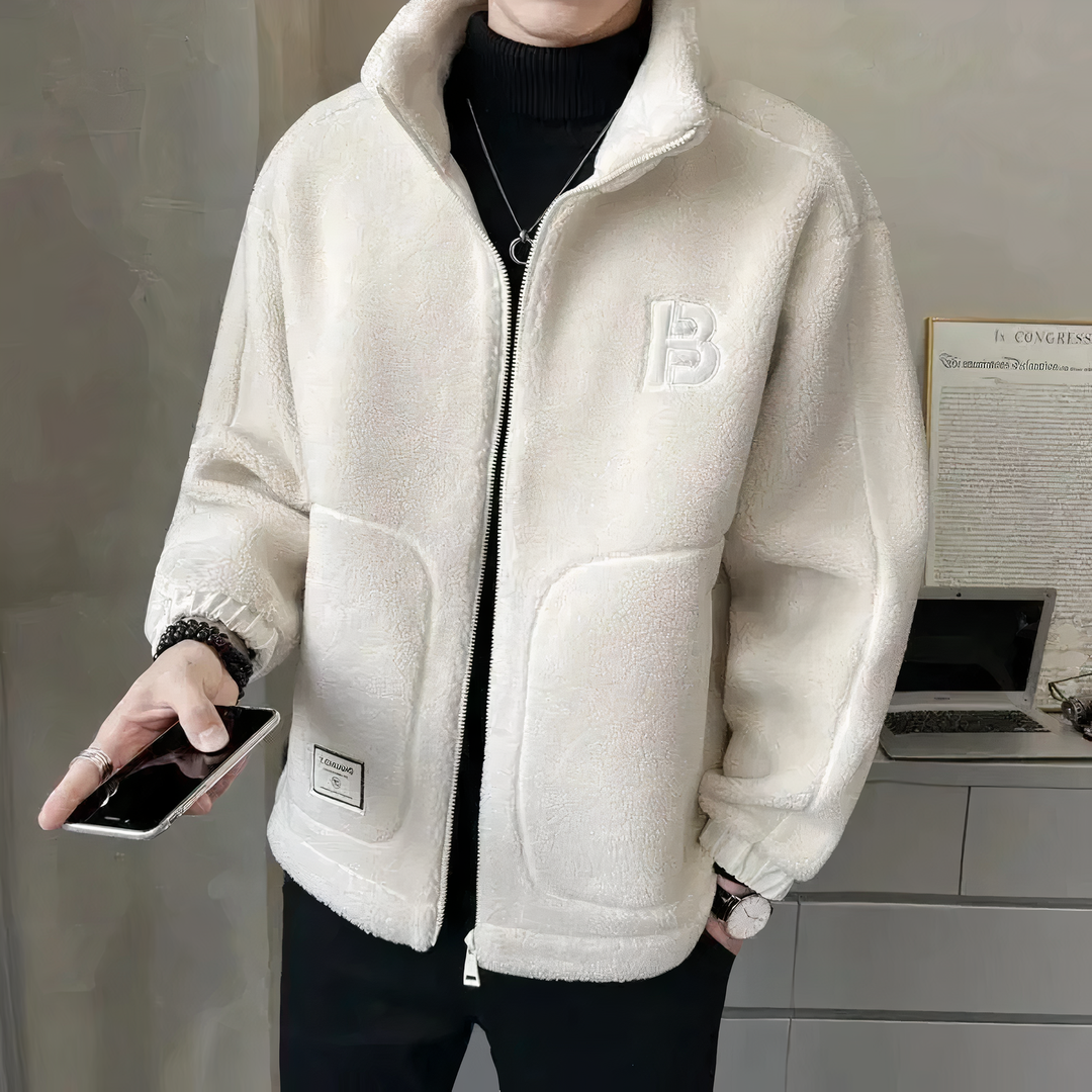 Veste polaire homme zippée, chaude et douce pour l'hiver. Confort décontracté, idéale au quotidien.