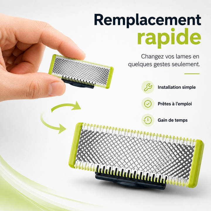 Pack de lames de rechange pour rasoir électrique, accessoires de rasage essentiels pour hommes.