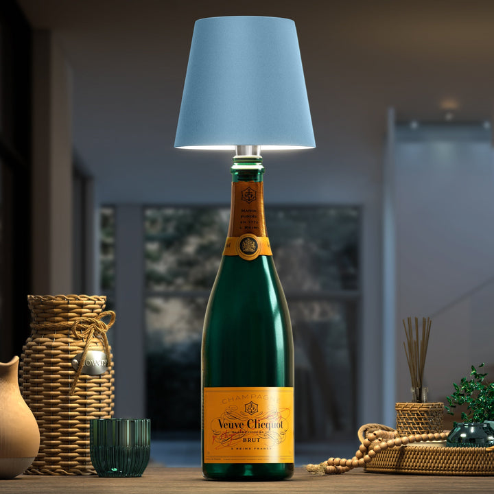 Lampe LED d'appoint, design bouteille, lumière dimmable pour toute pièce.