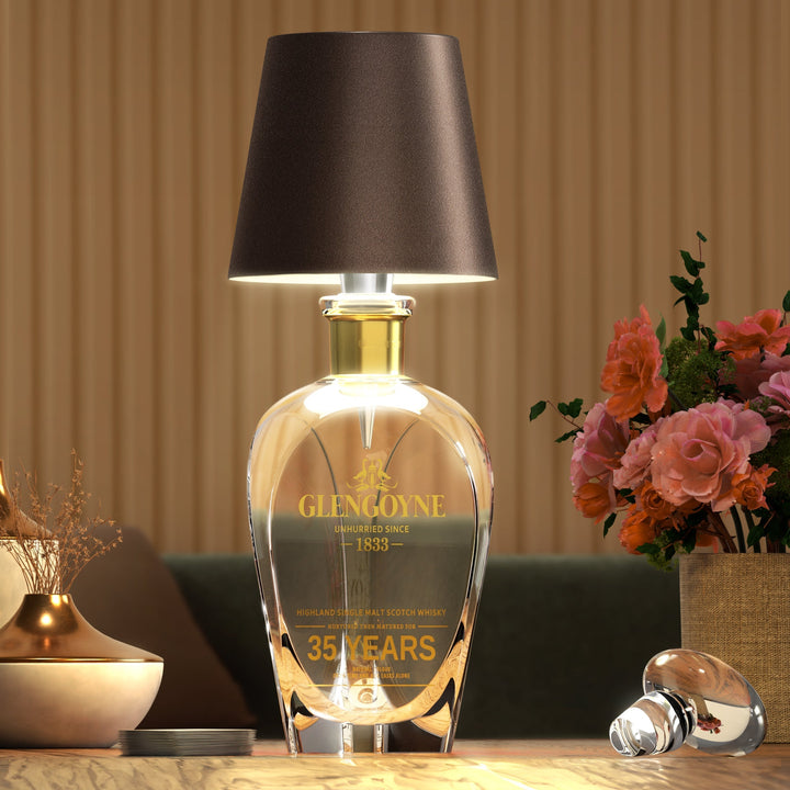 Décoration intérieure: lampe bouteille LED dimmable, lumière RVB créative.