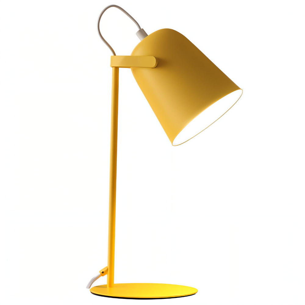 Lampe de table moderne, abat-jour rotatif et angle réglable. Éclairage personnalisable pour lecture ou travail.