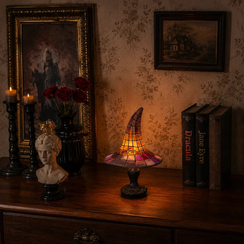 Lampe de table mosaïque colorée. Éclairage décoratif fantaisie pour une ambiance douce et déco intérieure unique.
