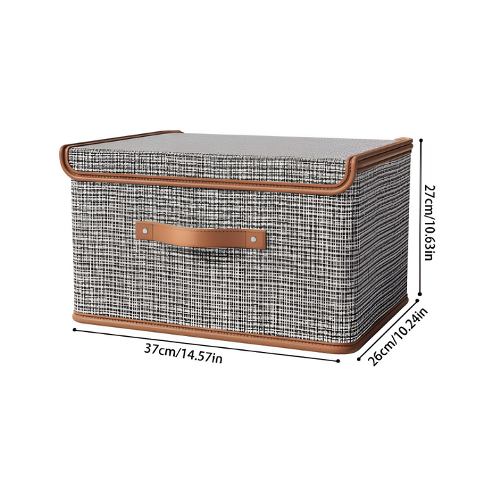 Boîte de rangement décorative et élégante, pliable avec couvercle, pour une touche de style à la maison.