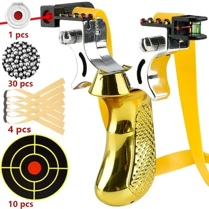 Fronde avec viseur laser pour entraînement précis, poignée antidérapante confort.