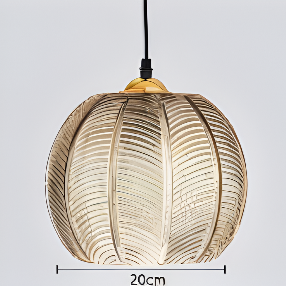 Suspension LeafyRib, crée une lumière d'ambiance douce et chaleureuse pour tout espace intérieur, LED.