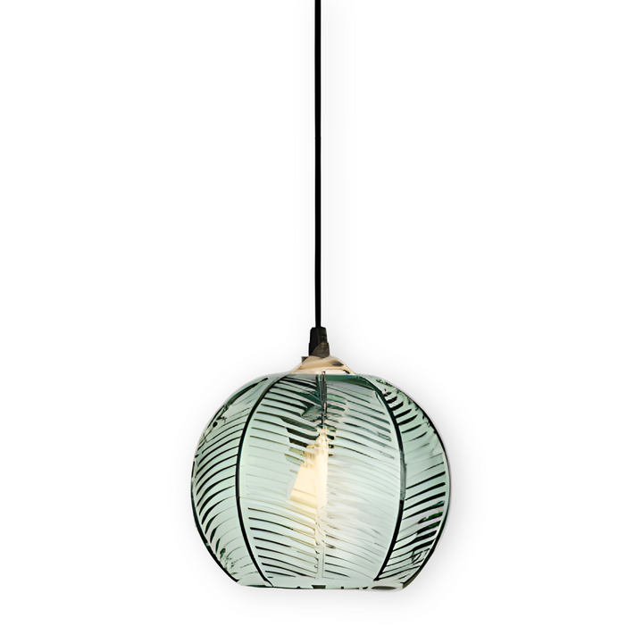 Luminaire suspendu LeafyRib raffiné, design rétro scandinave pour salon, cuisine, chambre, élégance.