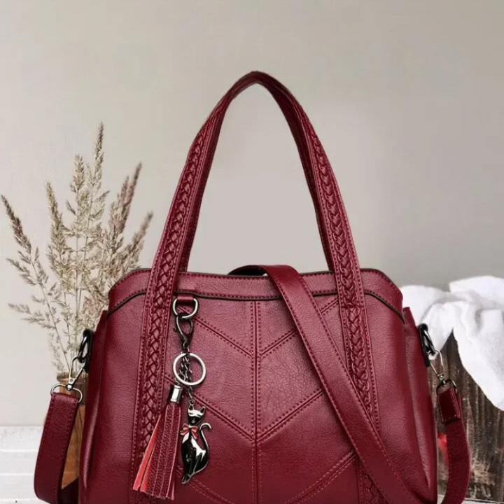 Sac bandoulière femme en cuir PU de qualité, accessoire mode organisé pour toutes occasions.