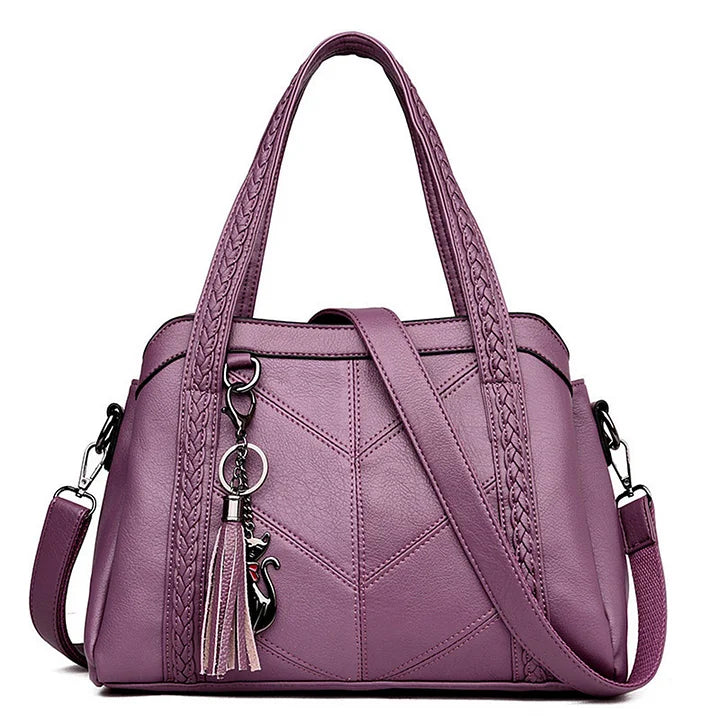 Grand sac à main femme en cuir PU, spacieux pour organiser vos affaires, accessoire mode pratique et stylé.