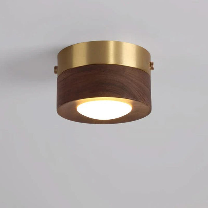Plafonnier LED moderne en bois (noyer/érable), éclairage chaleureux et écoénergétique, parfait pour tout intérieur.