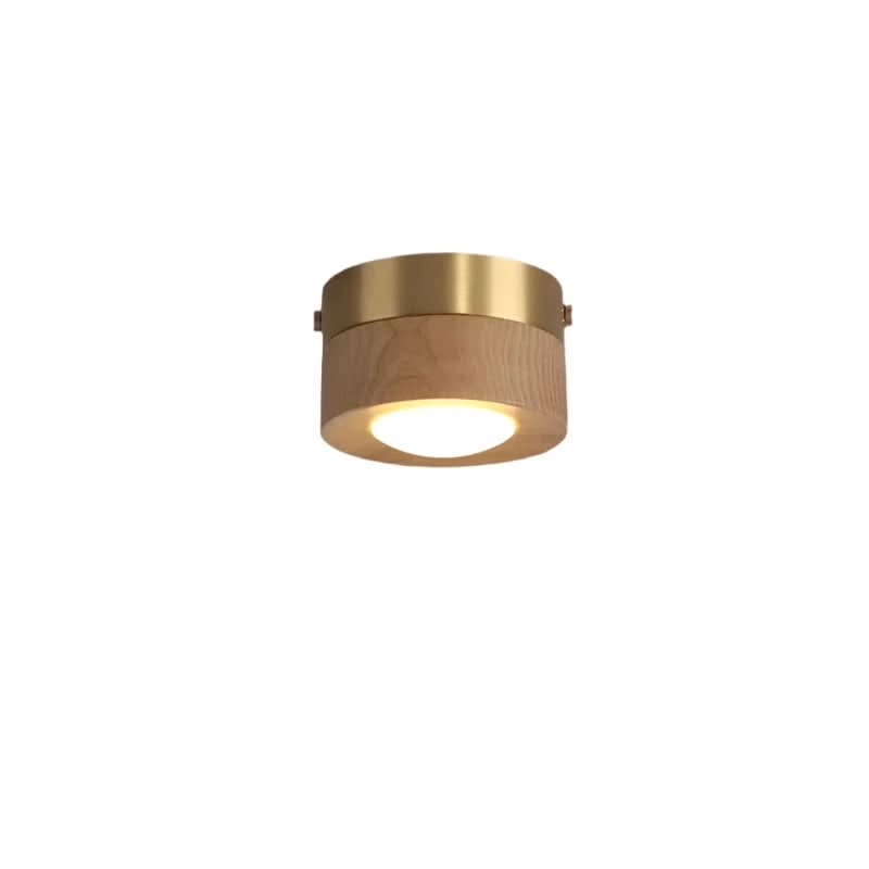 Éclairage LED de plafond en bois naturel, lumière chaude et efficace. Design moderne pour un intérieur cosy.
