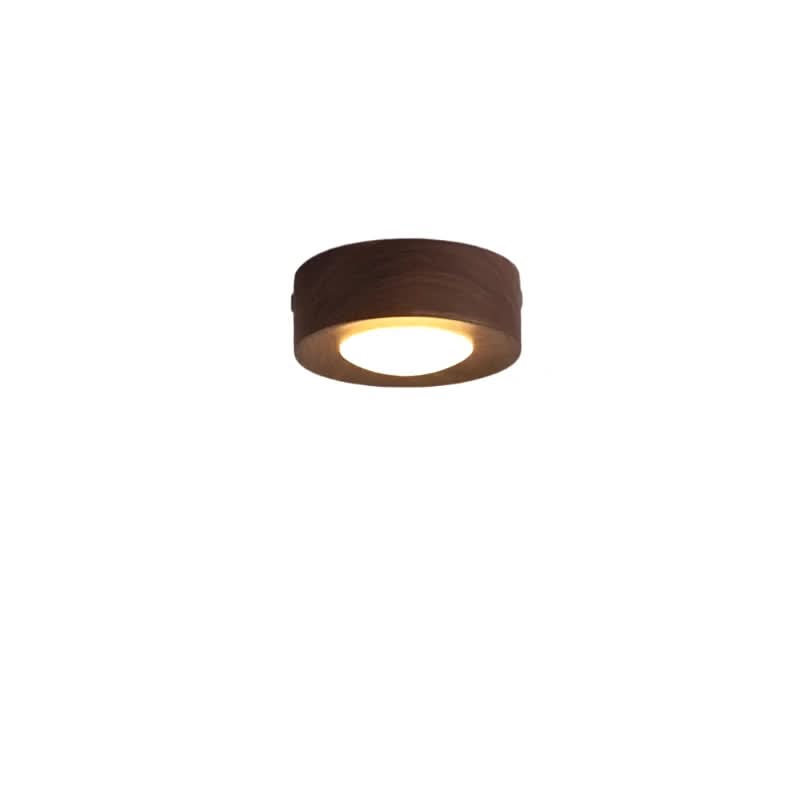 Lampe plafond LED écoénergétique, bois naturel. Éclairage d'ambiance moderne, lumière chaleureuse pour toutes pièces.