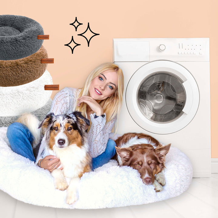 Couchage chien orthopédique Fluffy Plus, conception douce pour soulager les articulations et garantir un sommeil réparateur.