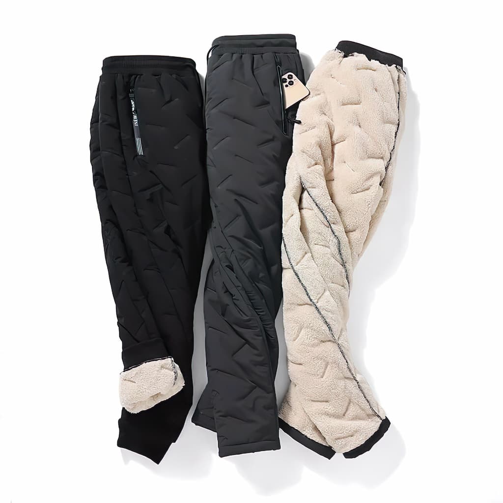 Pantalon femme chaud avec doublure sherpa, confortable et imperméable pour l'hiver, activités extérieures assurées.