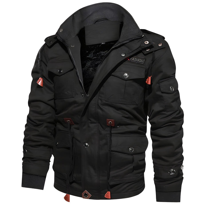 Manteau Logan homme, style militaire polyvalent, chaud pour la ville ou l'extérieur.