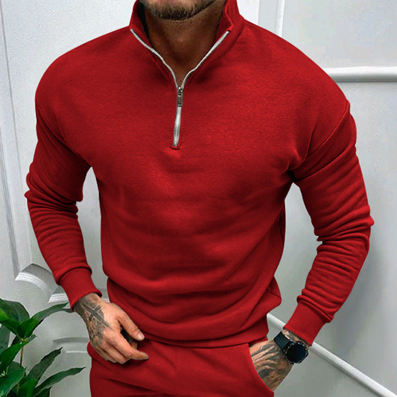 Pull Lorence demi-zip homme, vêtement polyvalent pour l'automne, confort et style assurés.