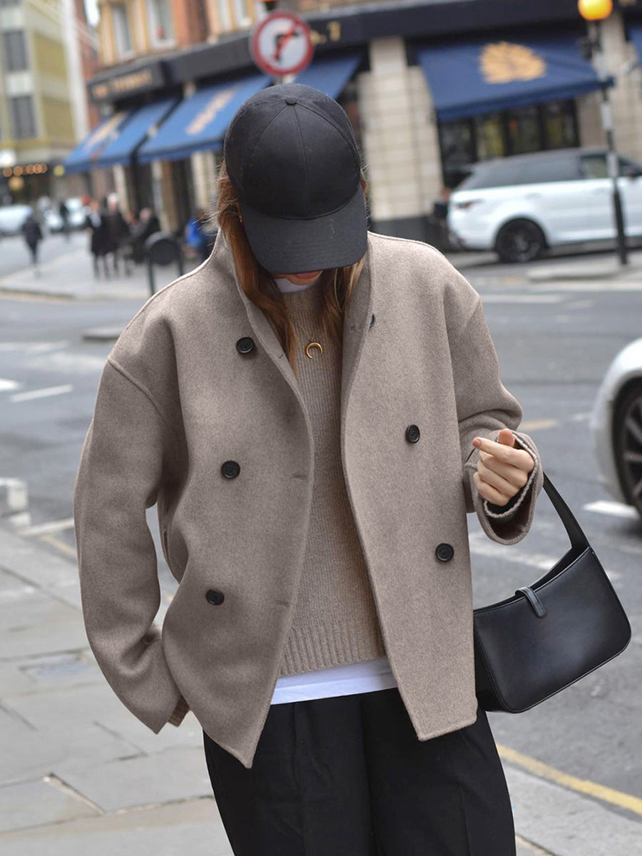 Manteau femme Louisa chaud et confortable, essentiel pour l'automne et l'hiver, vêtement mode et élégant.