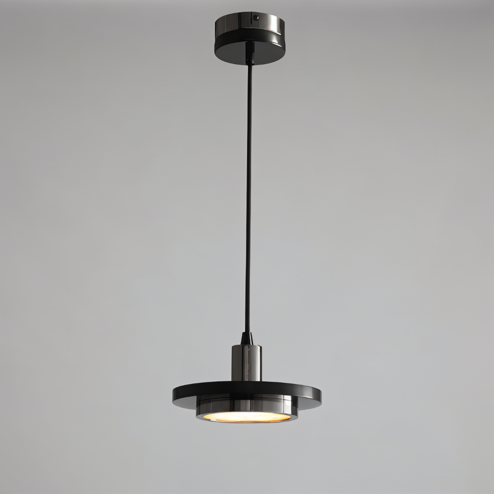 Lampe de plafond LED design double, idéale pour les intérieurs contemporains et minimalistes.