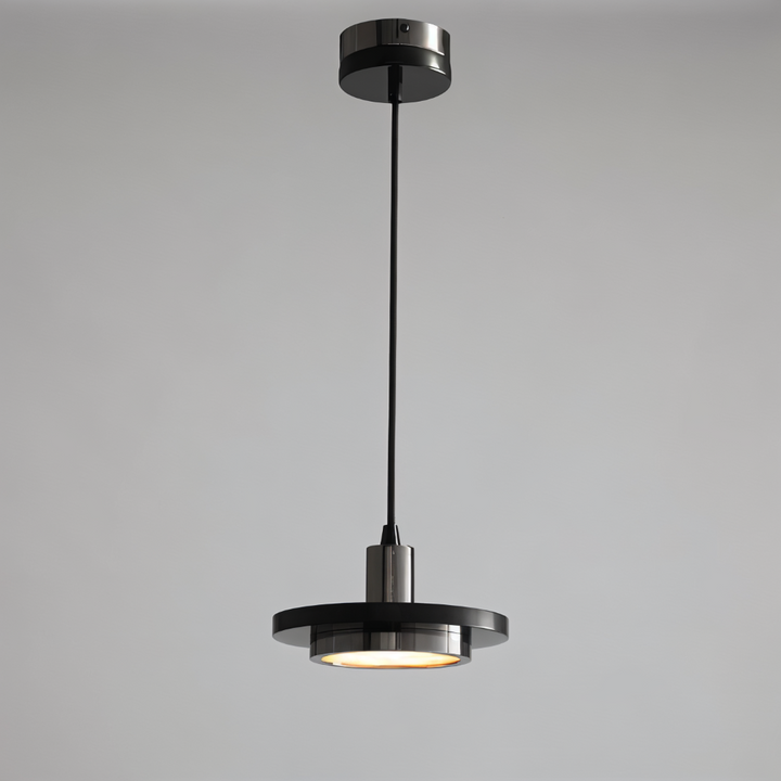 Lampe de plafond LED design double, idéale pour les intérieurs contemporains et minimalistes.