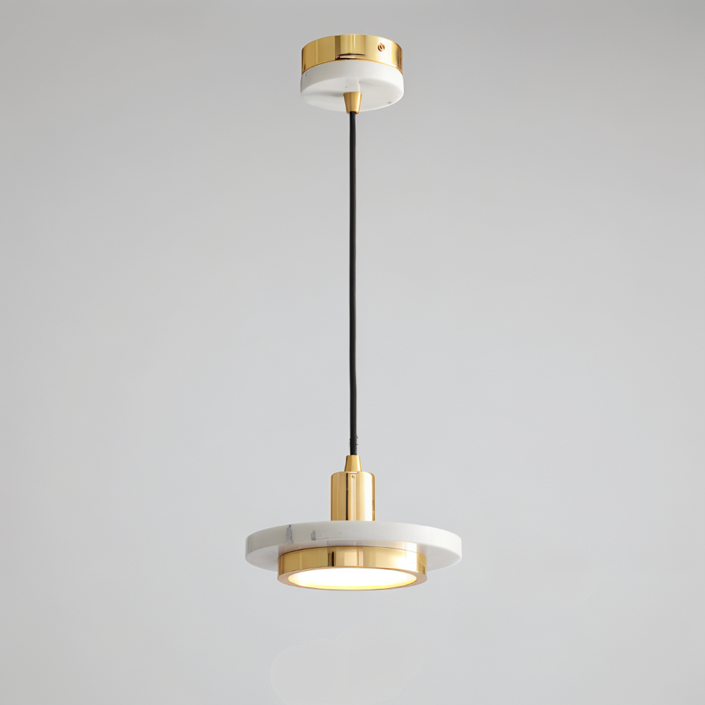 Suspension double LED, design moderne pour table à manger, cuisine ou salon avec lumière chaude.