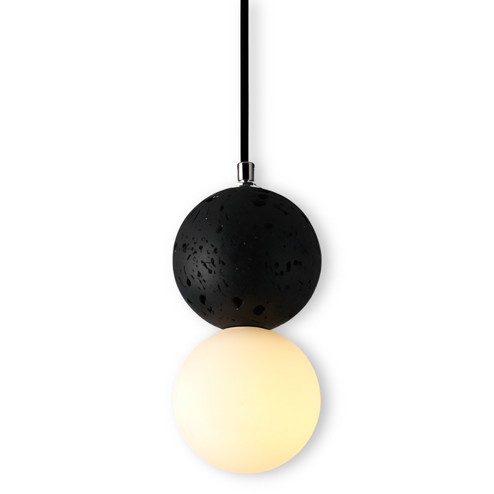 Suspension LumeGlobe, éclairage LED double boule en verre, pour un intérieur chic.