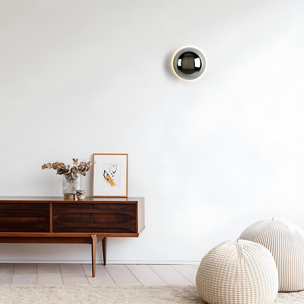 Luminaire LED rond Cirvia, applique murale moderne et économe en énergie pour votre intérieur.