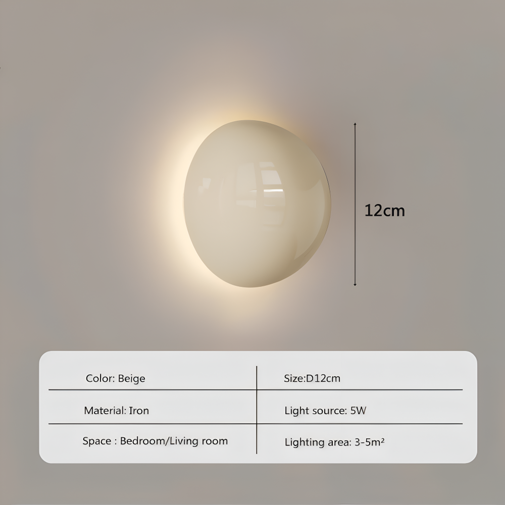 Lampe murale LED design rond pour chambre, éclairage d'ambiance doux et contemporain.