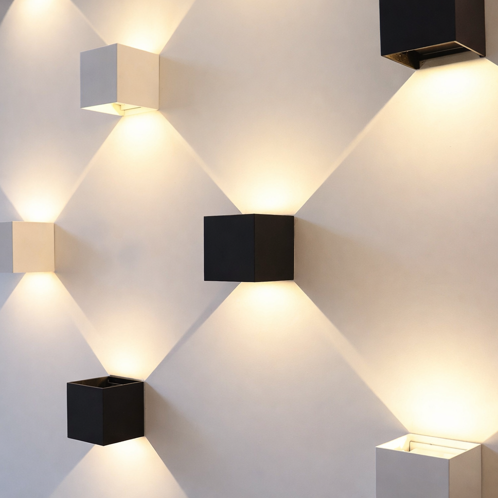Lampe murale LED avec détecteur de mouvement intelligent, étanche, sans fil pour maison moderne.