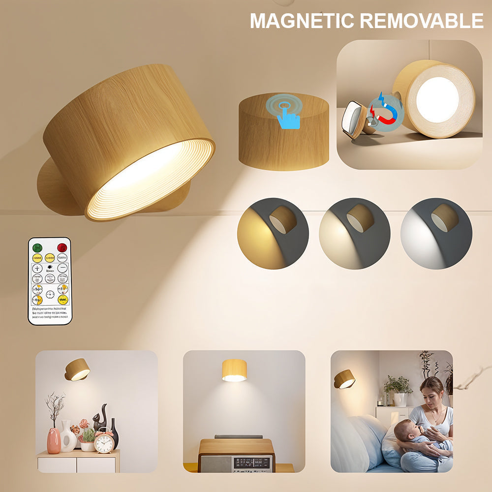 Éclairage mural LED sans fil magnétique, parfait comme veilleuse ou lumière d'appoint, économie énergie.