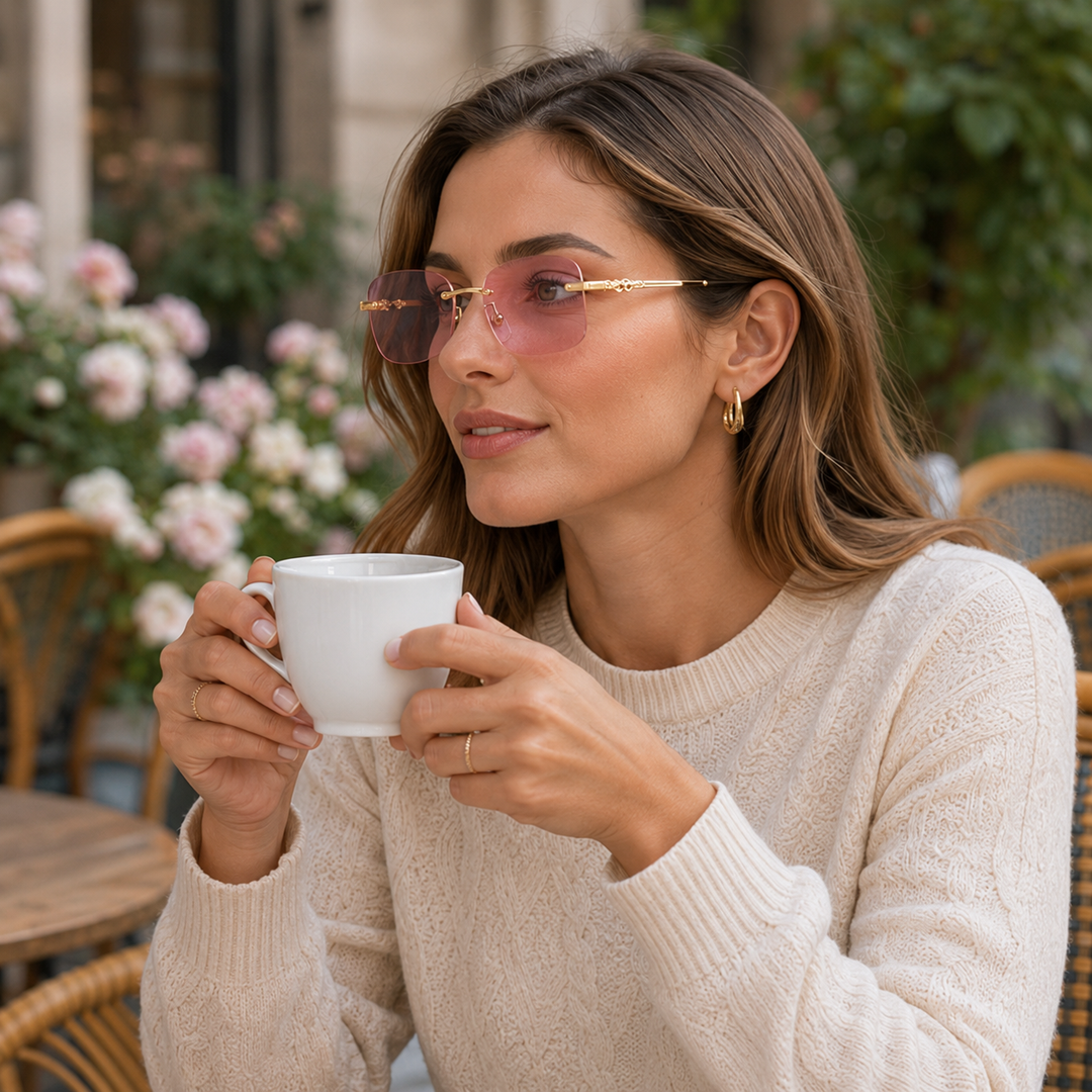 Élégantes lunettes de soleil homme vintage, anti-reflets, parfaites pour un style moderne décontracté. Protection UV.