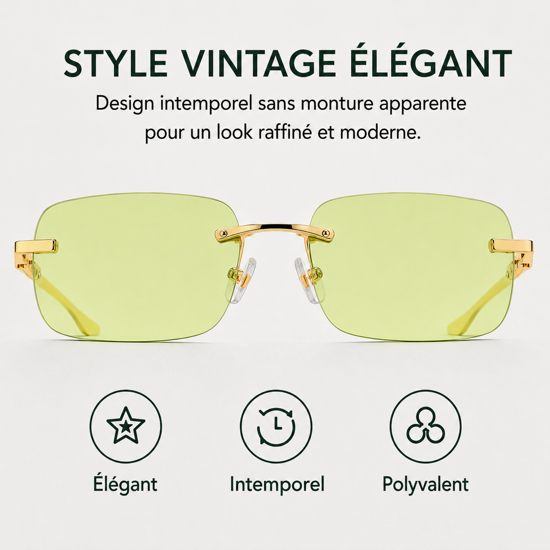 Vue latérale : lunettes de soleil homme vintage élégantes, protection UV et verres anti-reflets modernes.