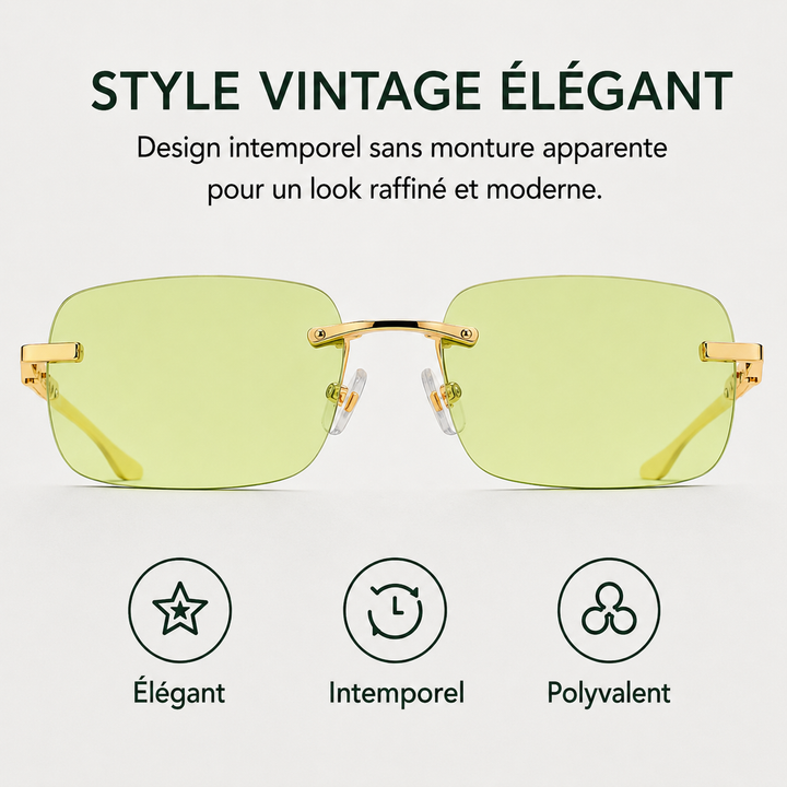 Vue latérale : lunettes de soleil homme vintage élégantes, protection UV et verres anti-reflets modernes.