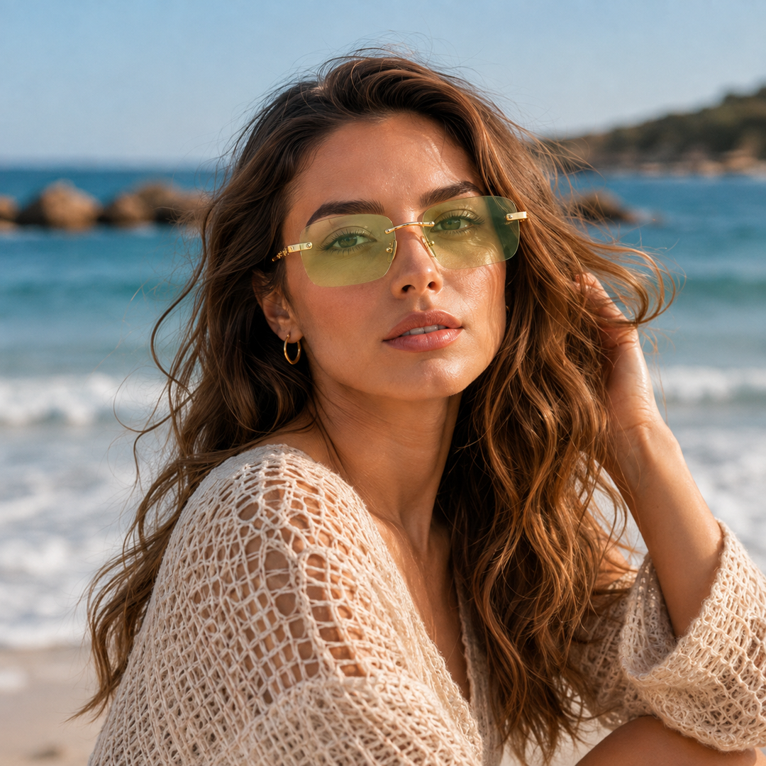 Lunettes de soleil pour homme, design vintage élégant. Verres anti-reflets et protection UV totale. Accessoire.
