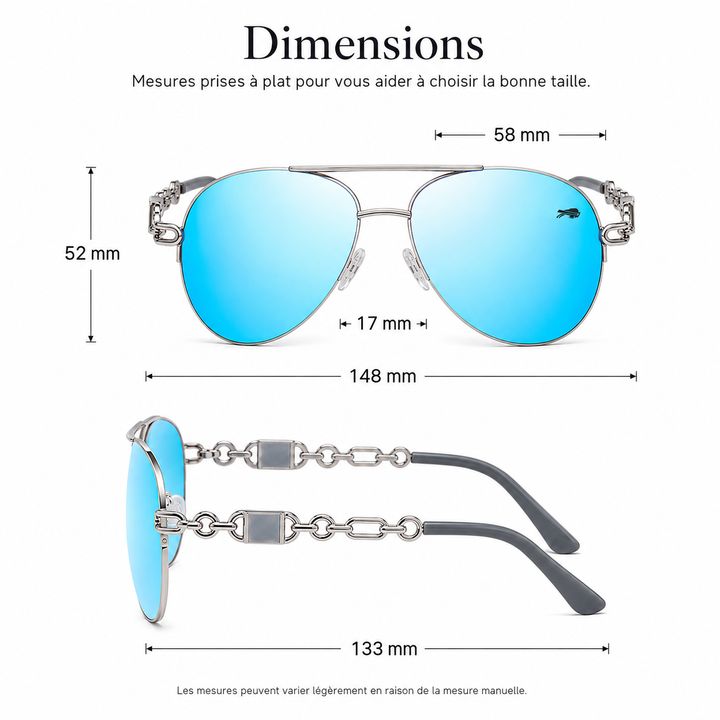Lunettes de soleil femme polarisées aviateur pour la conduite, protection UV400 anti-reflet.